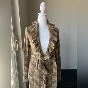 Ralph Lauren vintage hand knit long cardigan silk sweater